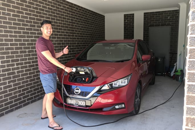Can you charge nissan shop leaf at home